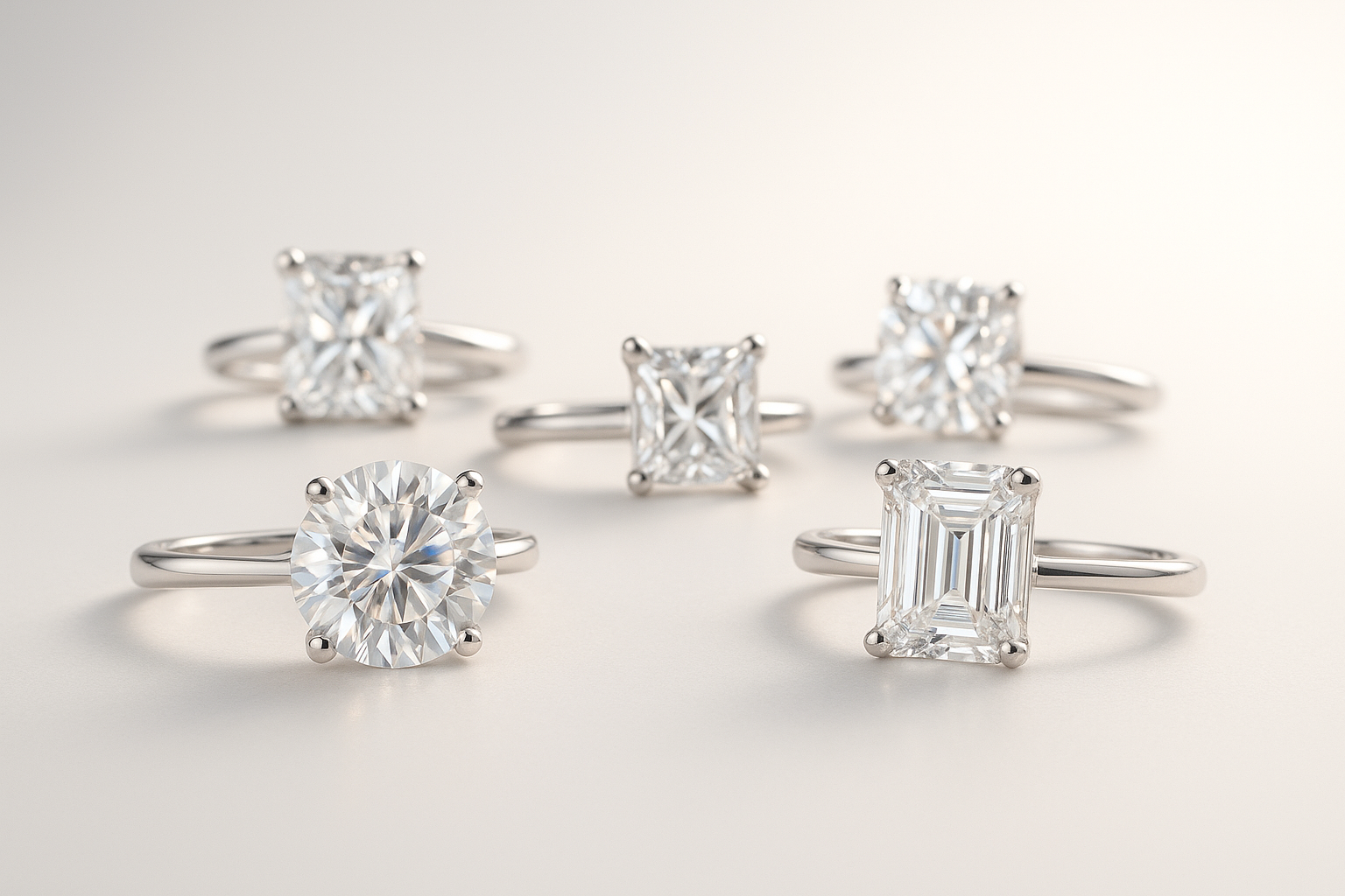 moissanite diamond rings background company image