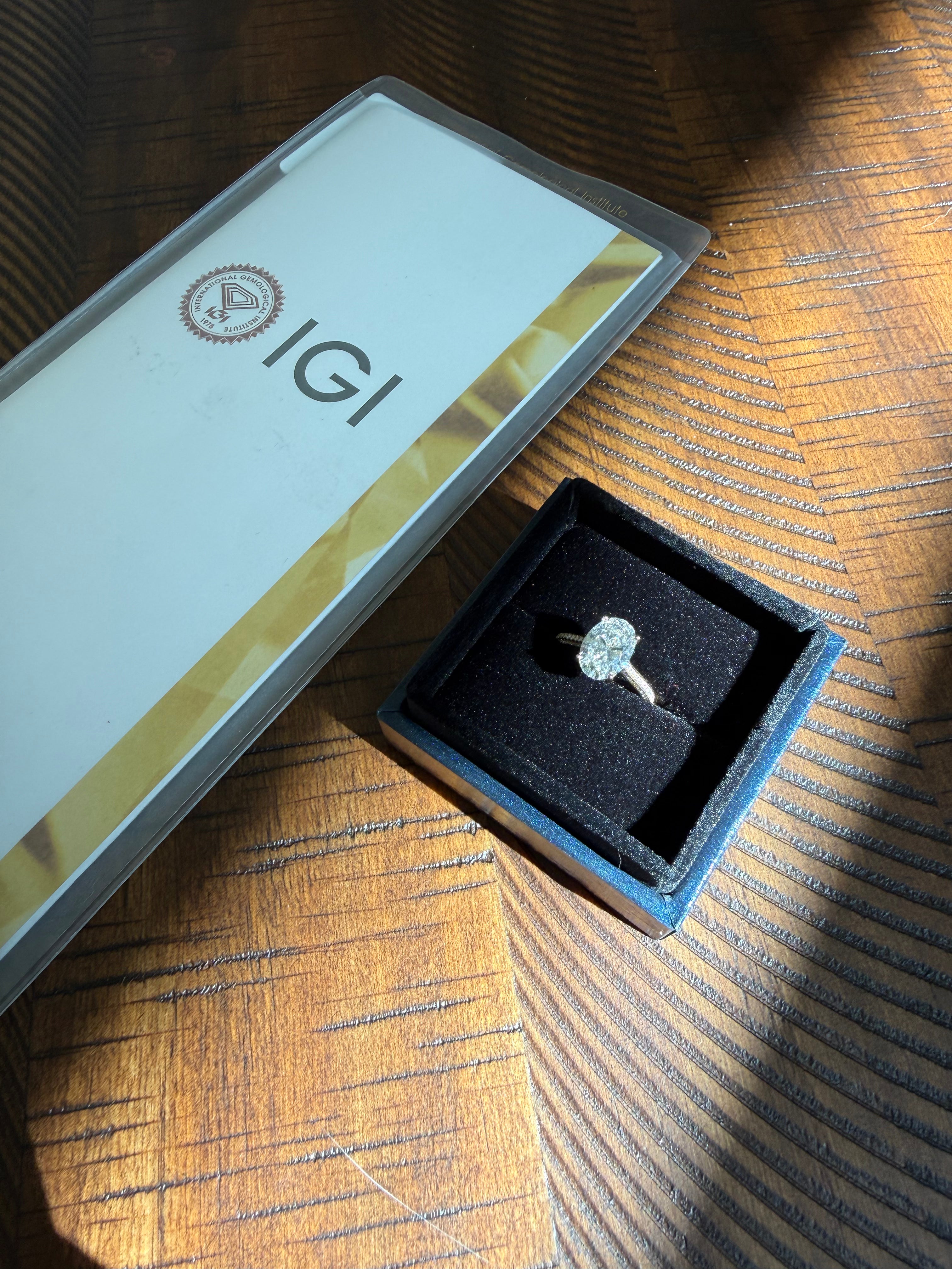 Custom 3ct 14K Yellow Gold Diamond Ring