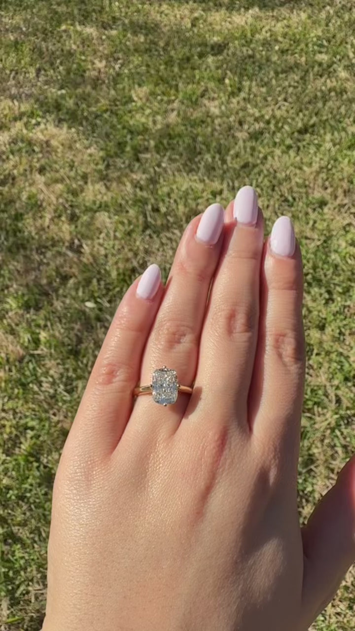 Custom 3ct 14K Yellow Gold Diamond Ring